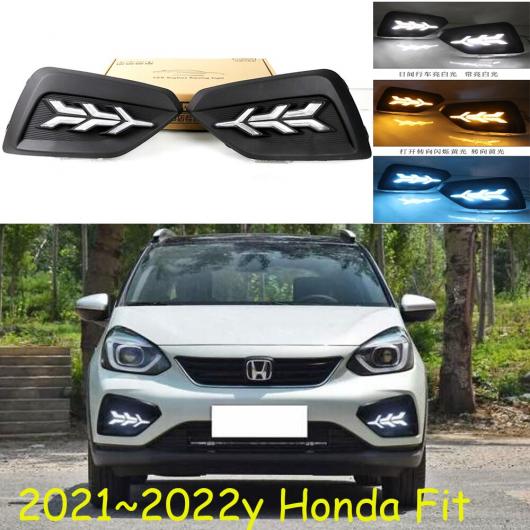 ダイナミック バンパー ヘッドライト 適用: フィット ジャズ デイタイム ライト ソラリス 2021-2022 DRL LED ヘッドランプ ホワイト イエロー ブルー ホンダ フィット 2021-2022 AL-OO-0111 AL Car light