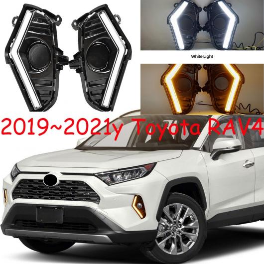 1セット 2019-2020 ヘッドランプ 適用: トヨタ RAV 4 RAV4 デイタイム ライト ヘッド ランプ LED DRL ヘッドライト フォグ ホワイト イエロー トヨタ RAV4 2019-2020 LED AL-OO-0195 AL Car light