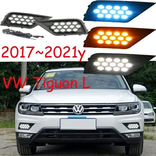 バンパー ヘッドランプ 適用: VW ティグアン L デイタイム ライト 2017-2021 DRL LED ヘッドライト フォグ ホワイト イエローブルー VW ティグアン L 2017-2021 LED AL-OO-0232 AL Car light|オートパーツエージェンシー2号店
