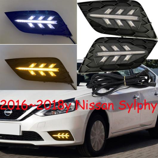バンパー セントラ ヘッドライト 適用: シルフ デイタイム ライト 2016-2018 DRL LED ヘッドランプ フォグ ホワイト イエロー ブルー 日産 シルフ 2016-2018 セントラ AL-OO-0235 AL Car light