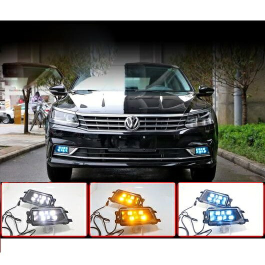 バンパー ヘッドライト 適用: フォルクスワーゲン/VOLKSWAGEN パサート デイタイム ライト 2016-2018 LED DRL ホワイト イエローブルー フォルクスワーゲン パサート 2016-2018 LED AL-OO-0243 AL Car light