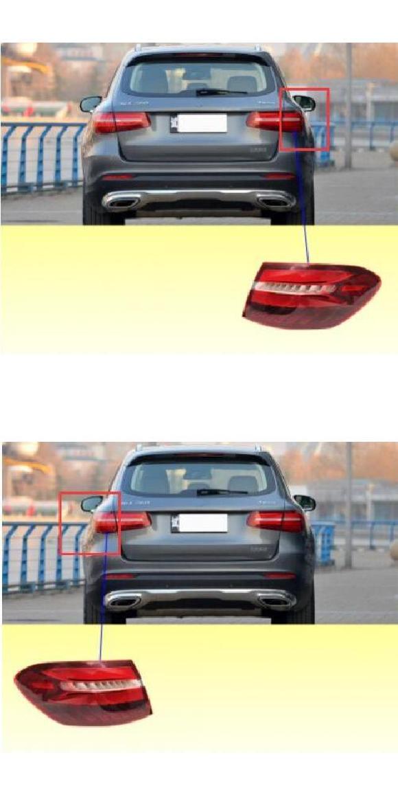 1ピース メルセデスベンツ/MERCEDES BENZ テール ライト W253 1ピース 右 アウトサイド・1ピース 左 アウトサイド メルセデス ベンツ W253 1ピース 2016-2019 AL-OO-0086 AL Car light
