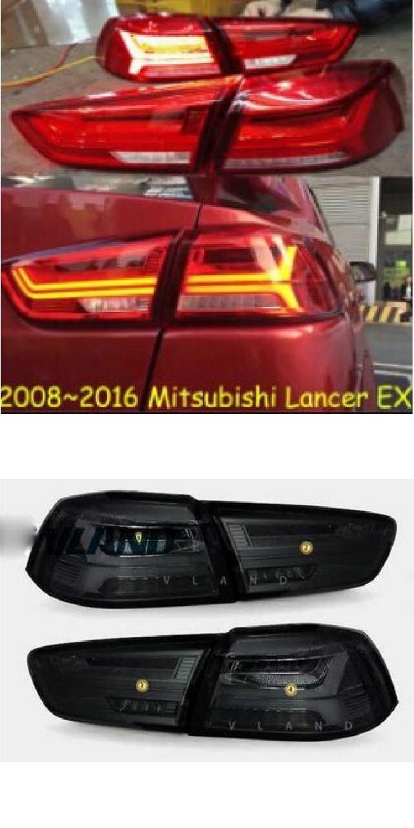 1セット ヘッド ランプ ヘッドランプ ランサー ヘッドライト 2008-2016 テールライト DRL H7 レッド テールライト・ブラック テールライト 三菱 ランサー EX 2008-2015 AL-OO-0141 AL Car light