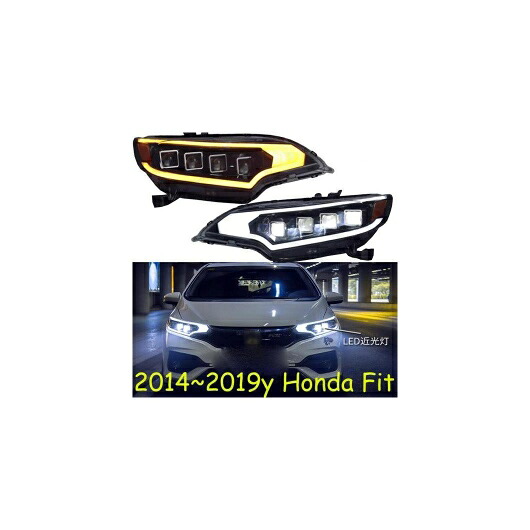 バンパー ヘッドランプ 適用: フィット ジャズ ヘッドライト 2014-2019 オールインLED DRL ヘッド ライト フォグ タイプ001 ホンダ フィット ジャズ 2014-2019 オールインLED AL-OO-0154 AL Car light｜オートパーツエージェンシー2号店 170,605円