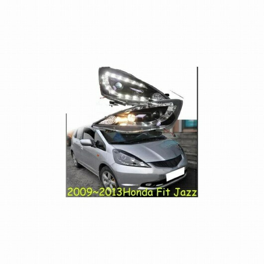 2009 2010 2011 2012 2013 2ピース バンパー ランプ 適用: フィット ジャズ ヘッドライト HID キセノン ヘッド BI-キセノン 2ピース ホンダ フィット ジャズ 2009-2013 バルブ AL-OO-0337 AL Car light