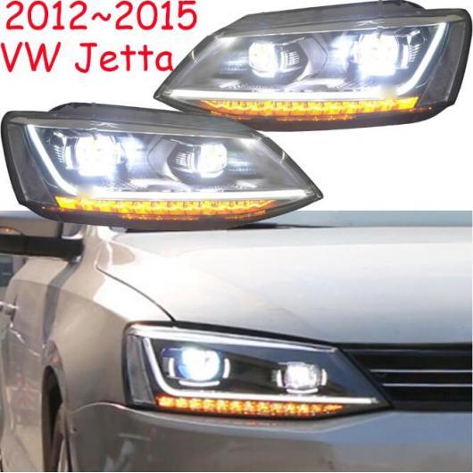 2ピース チューニング ヘッドライト 適用: ジェッタ MK6 サギター 2012 2013 2014 2015 LED DRL ランニング ライト BI-キセノン HID キセノン ヘッドライト VW ジェッタ 2012-2015 AL-OO-0358 AL Car light