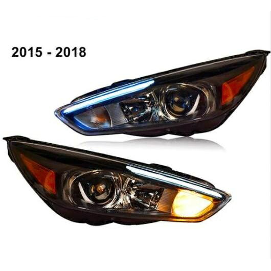 ビデオ SHOW ヘッド ランプ 適用: フォーカス ヘッドライト 2015 2012 2013 2014 年 DRL デイタイムランニングライト 2015-2017 フォード フォーカス バルブ ヘッドライト AL-OO-0365 AL Car light