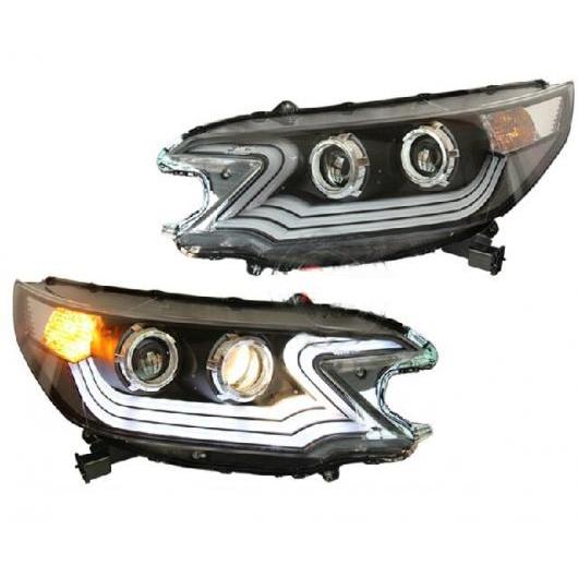 2ピース ヘッドライト 適用: CR-V CRV 2017-2019/2012-2015 ヘッド ランプ LED DRL フロント ライト BI-キセノン レンズ キセノン HID キセノン ヘッドライト ホンダ CRV 2012-2014 AL-OO-0402 AL Car light