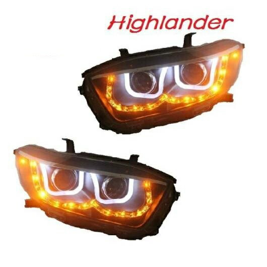 ビデオ ディスプレイ 2008-2011 バンパー ランプ 適用: ハイランダー ヘッドライト HID バルブ LED DRL ホワイト イエロー ターン LED トヨタ ハイランダー HID キセノン バラスト AL-OO-0480 AL Car light｜オートパーツエージェンシー2号店