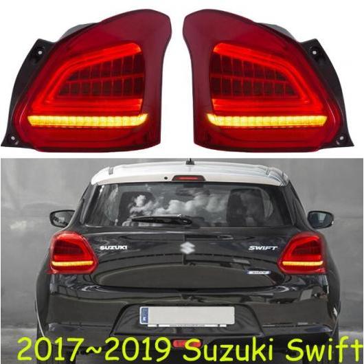 2ピース 適用: スズキ スイフト テールライト LED 2017 2018 2019 テール ランプ リア DRL+シグナル+ブレーキ+リバース タイプ001 スズキ スイフト 2017-2019 AL-OO-0527 AL Car light