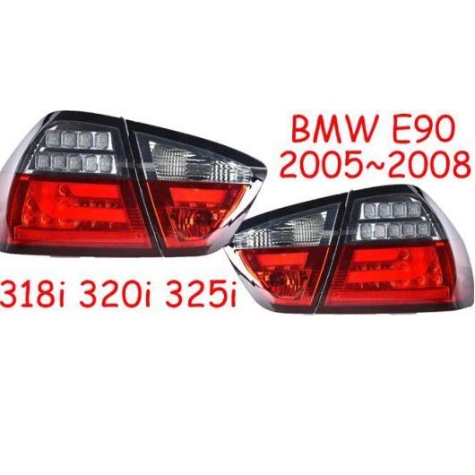 1セット 適用: BMW E90 テールライト 2005 2006 2007 2008 318i 320i 325i LED テール ランプ+ウインカー+ブレーキ+リバース ライト レッド E90 4ピース 2005-2008 E90 318i 320i 325i AL-OO-0553 AL Car light｜オートパーツエージェンシー2号店