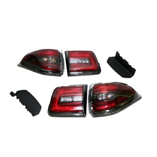 4ピース 適用: 日産 パトロール テールライト Y62 LED 2008-2015 テール ランプ リア モデル1 日産 パトロール 2008-2014 AL-OO-0568 AL Car light