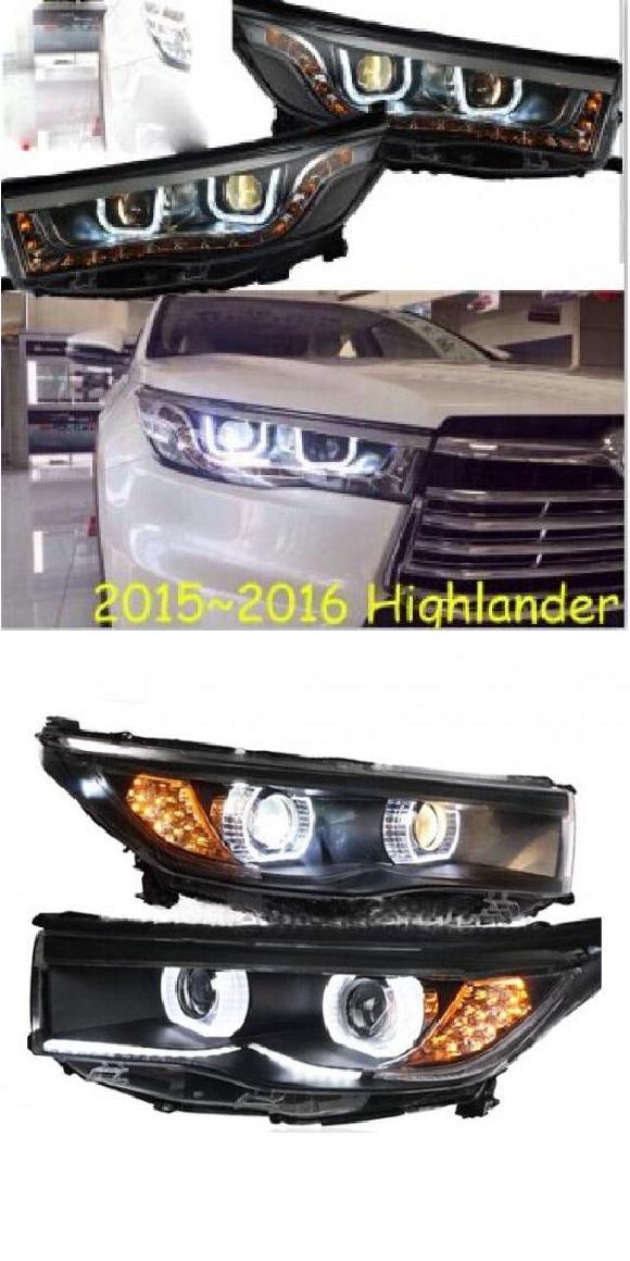 2ピース チューニング ヘッド ランプ 適用: ハイランダー 2015 2016 2017 ヘッドライト HID バルブ LED モデル1・モデル2 トヨタ ハイランダー HID キセノン バラスト AL-OO-0416 AL Car light