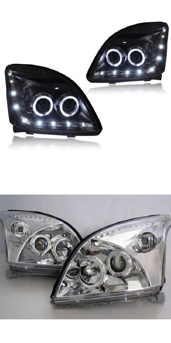 2ピース プラド FJ120 LC120 2700 4000 ヘッドライト フロント ライト 適用: モデル1スタイル・モデル2スタイル トヨタ クルーザー プラド 2003-2009 LC120 2700 4000 AL-OO-0419 AL Car light