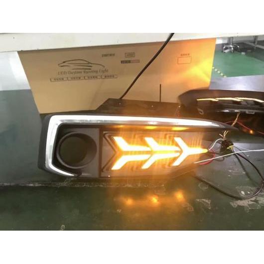 1セット バンパー ヘッドライト 適用: シビック デイタイム ライト 2019-2020 LED DRL フロント フォグ ホワイト イエローターン ホンダ シビック 2019-2020 2ピース AL-OO-0663 AL Car light