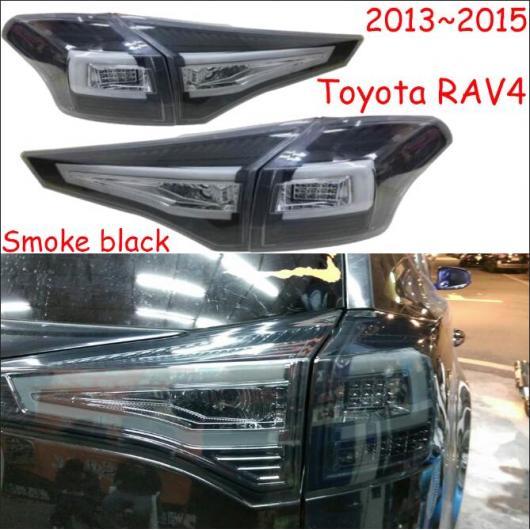 1セット バンパー テールランプ 適用: トヨタ RAV4 テールライト 2013-2015 RAV 4 LED フォグ リア ライト スモーク ブラック トヨタ RAV4 2013-2015 4ピース AL-OO-0671 AL Car light