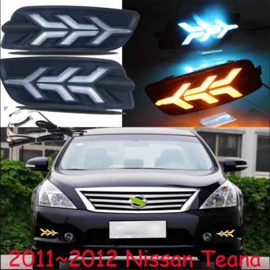 バンパー デイランプ 適用: 日産 ティアナ デイタイム ライト アルティマ 2011-2012 LED ヘッドライト DRL フォグ ホワイト イエローブルー 日産 ティアナ 2011-2012 AL-OO-0703 AL Car light