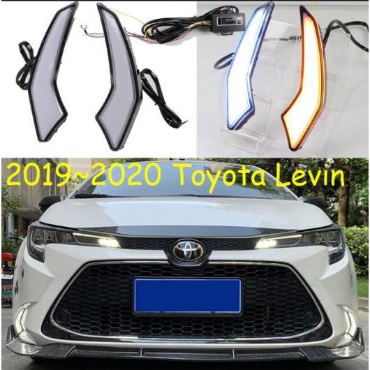 1セット バンパー ヘッドライト 適用: トヨタ レビン デイタイム ライト アルティス 2019-2020 LED DRL ヘッドランプ フォグ ホワイト イエロー ブルー トヨタ レビン 2019-2020 AL-OO-0767 AL Car light