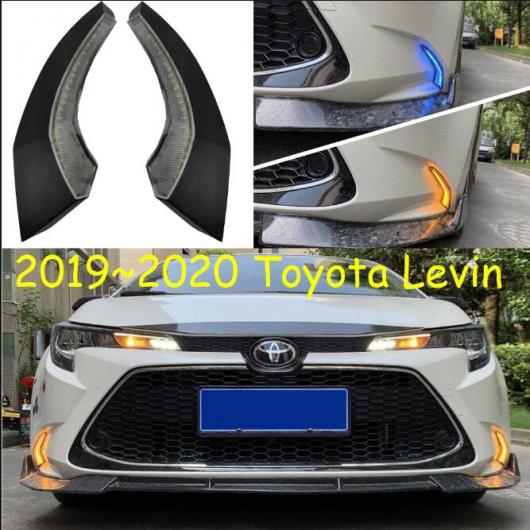 1セット バンパー ヘッドライト 適用: トヨタ レビン デイタイム ライト アルティス 2019-2020 LED DRL ヘッドランプ フォグ ホワイト イエロー ブルー トヨタ レビン 2019-2020 AL-OO-0768 AL Car light