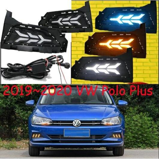 ダイナミック 2019-2020 バンパー 適用: ポロ デイタイム ライト LED DRL プラス ヘッドライト フォグ ホワイト イエロー ブルー VW ポロ プラス 2019-2020 AL-OO-0772 AL Car light｜オートパーツエージェンシー2号店