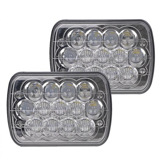 2ピース LED 5×7インチ 7×6インチ ハイ/ロー ビーム スクエア ヘッドライト 適用: ジープ/JEEP チェロキー/CHEROKEE XJ ラングラー トラック 4×4 2ピース シルバー 45W AL-OO-0892 AL Car light|オートパーツエージェンシー2号店