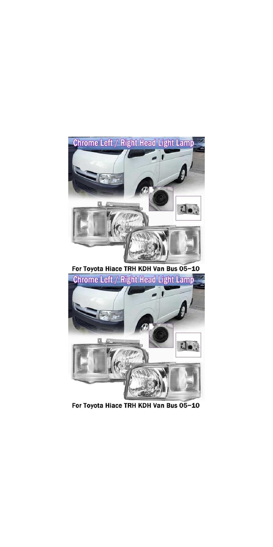 1ピース ヘッド ライト ランプ ライト ヘッドライト 適用: トヨタ ハイエース TRH KDH バン バス 2005 2006 2007 2008 2009 2010 左・右 AL-OO-0906 AL Car light