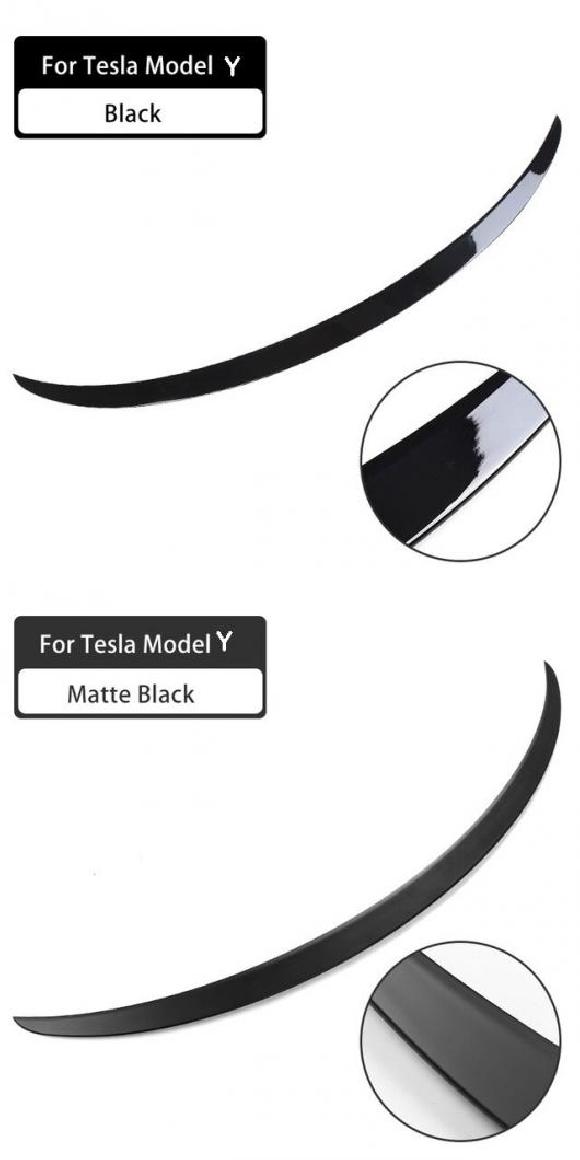 適用: テスラ/TESLA モデル Y/モデル 3 アクセサリー リア トランク リップ カーボンファイバー ウイング スポイラー モデルY ブライト ブラック・モデルY マット ブラック AL-OO-1541 AL Exterior parts for cars