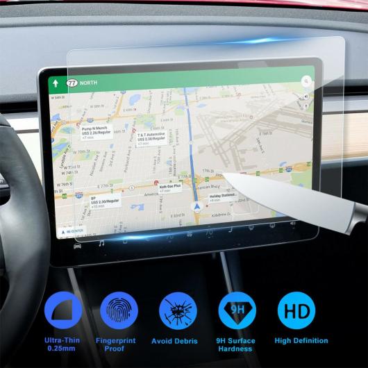 15/17 インチ スクリーン プロテクター クリア 強化ガラス スクリーン プロテクター 適用: テスラ/TESLA モデル 3 ナビゲーション 保護 17インチ AL-OO-1597 AL Car parts|オートパーツエージェンシー2号店