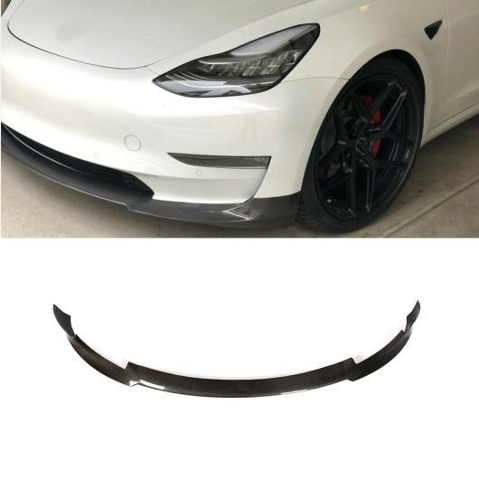 適用: テスラ/TESLA モデル 3 ベース セダン ロング レンジ セダン 4-ドア 2016-2018 カーボンファイバー/FRP フロント バンパー リップ スプリッター スポイラー ガード 光沢カーボン AL-OO-1599 AL Exterior parts for cars