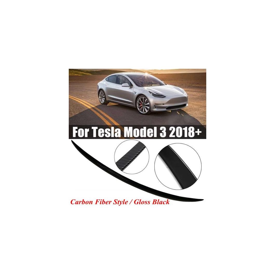 1 ピース 光沢ブラック ABS トランク スポイラー カバー トリム ウイング 適用: テスラ/TESLA モデル 3 2018 + AL-OO-1619 AL Exterior parts for cars｜オートパーツエージェンシー2号店