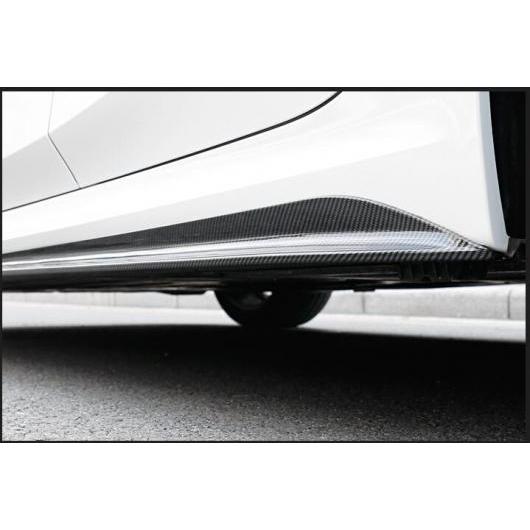 ABS 光沢ブラック カーボンファイバー ロッカー パネル サイド ボディ スカート キット リップ カバー 適用: BMW 3シリーズ G20 2019 2020 2021 2022 カーボン調 AL-OO-2915 AL Exterior parts for cars