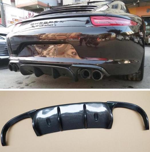 リアル カーボンファイバー リア バンパー トランク リップ スポイラー ディフューザー 適用: ポルシェ/PORSCHE 911 991 カレラ 2012 2013 2014 2015 AL-OO-3007 AL Exterior parts for cars