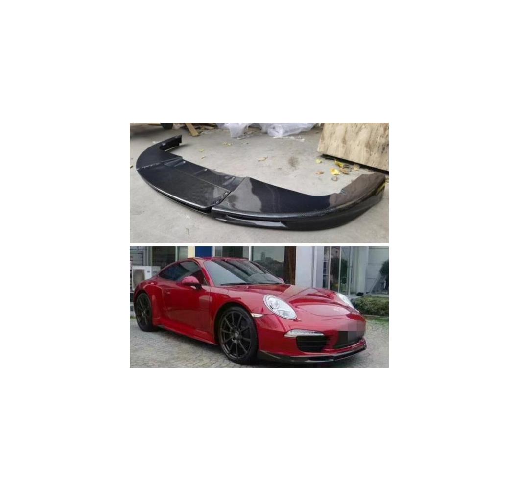 リアル カーボンファイバー フロント リップ スポイラー バンパー カバー 適用: ポルシェ/PORSCHE 911 991 カレラ 2012 2013 2014 2015 AL-OO-2917 AL Exterior parts for cars