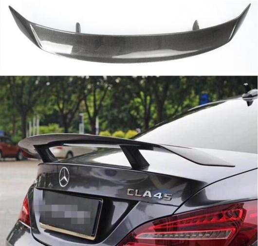 リアル カーボンファイバー リア ウイング トランク リップ スポイラー 適用: メルセデス・ベンツ CLA クラス W117 CLA45 CLA180 CLA200 CLA250 CLA260 2013-2019 AL-OO-3151 AL Exterior parts for cars