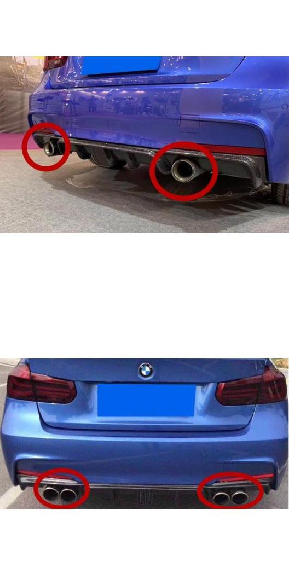 リアル カーボンファイバー リア バンパー トランク リップ スポイラー ディフューザー 適用: BMW F30 3シリーズ 2012-2018 ランプ付き タイプA・タイプB AL-OO-3154 AL Exterior parts for cars｜オートパーツエージェンシー2号店