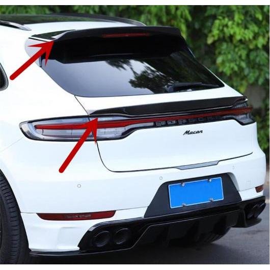 リアル カーボンファイバー リア ウイング トランク リップ ルーフ スポイラー 適用: ポルシェ/PORSCHE マカン 2018 2019 2020 年 上側 下側 2ピース AL-OO-3290 AL Exterior parts for cars