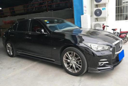 リアル カーボンファイバー サイド ボディ スカート キット リップ カバー 適用: インフィニティ/INFINITI Q50 Q50S 2014-2021 2014-2017・2018-2021 AL-OO-3295 AL Exterior parts for cars