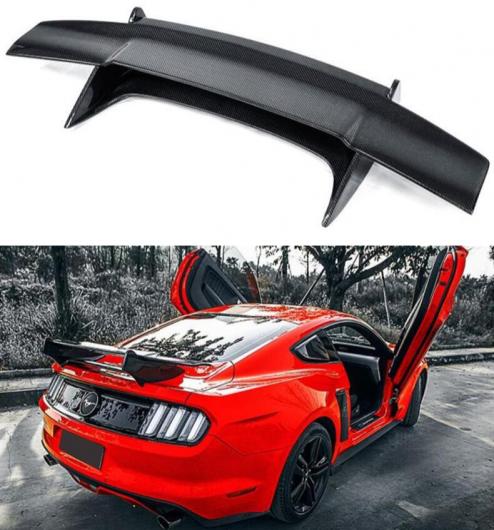 ダブル リアル カーボンファイバー リア ウイング トランク リップ スポイラー 適用: フォード/FORD マスタング 2015 2016 2017 2018 2019 2020 2021 AL-OO-3355 AL Exterior parts cars