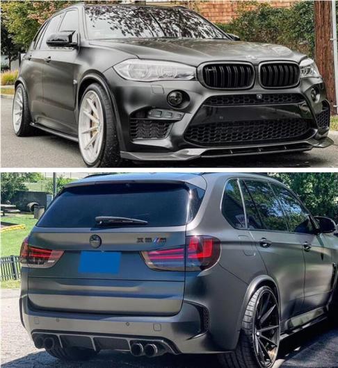 カーボンファイバー フロント リア バンパー リップ スポイラー トランク ディフューザー カバー 適用: BMW X5M F85 2014-2018 リップ ディフューザー AL-OO-3486 AL Exterior parts for cars