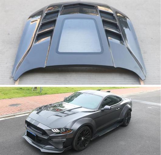 クリア ガラス カーボンファイバー フロント バンパー エンジン フード ボンネット 吹き出し口 カバー 適用: フォード/FORD マスタング 2015 2016 2017・2018 2019 2020 2021 AL-OO-3538 AL Exterior parts cars