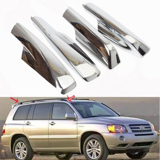 4ピース ルーフ ラック レール エンド カバー シェル プロテクター 適用: トヨタ ハイランダー XU20 2001-2003 2004 2005 2006 2007 アクセサリー AL-OO-3829 AL Car parts