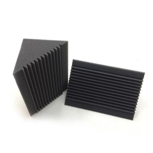 6ピース 音響 フォーム チャコール/ブラック ベース トラップ サウンド 防音 コーナー ウォール 12×12×24cm ブラック AL-OO-4282 AL Interior parts for cars
