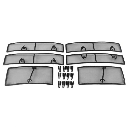 適用: フォルクスワーゲン/VOLKSWAGEN VW ティグアン MK2 2017 2018 2019 2020 防虫 メッシュ フロント グリル ネット アクセサリー ブラック AL-OO-4949 AL Exterior parts for cars