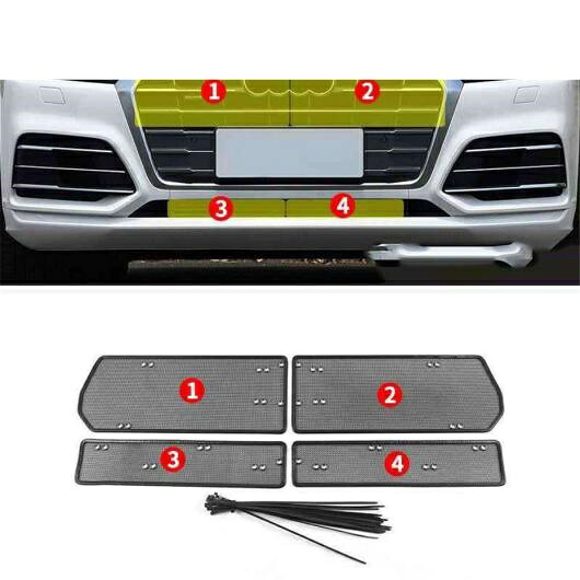 適用: アウディ/AUDI Q5 2018-2022 防虫 メッシュ フロント グリル ネット カバー トリム 保護 エクステリア キット アクセサリー タイプB AL-OO-5060 AL Exterior parts for cars