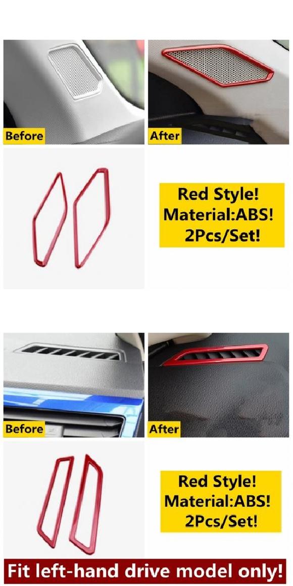 ABS アクセサリー 適用: VW フォルクスワーゲン/VOLKSWAGEN ポロ 2019-2022 エア AC 吹き出し口 シフト ギア パネル アームレスト ウインドウ リフト ボタン カバー トリム タイプA・タイプI AL-OO-5048 AL Interior parts for cars