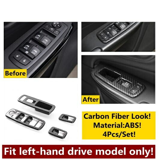 適用: ジープ/JEEP チェロキー/CHEROKEE 2016-2021 シート アジャスター ウインドウ リフト ボタン ハンドル ボウル ギア パネル カバー トリム カーボンファイバー アクセサリー タイプA AL-OO-5147 AL Interior parts for cars