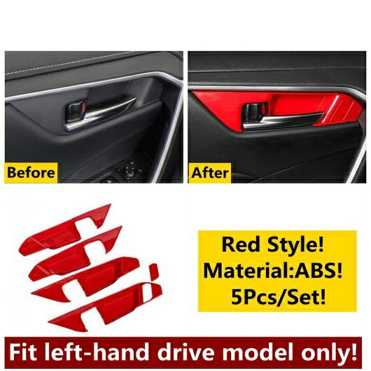 インナー ドア ハンドル ボウル フレーム 装飾 カバー トリム 適用: トヨタ RAV4 RAV 4 XA50 2019 2020 2021 2022 ABS インテリア アクセサリー レッド スタイル AL-OO-5422 AL Interior parts for cars｜オートパーツエージェンシー2号店