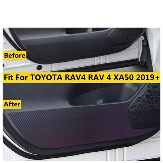 ドア アンチ キック パッド 保護 フィルム トリム 適用: トヨタ RAV4 RAV 4 XA50 2019-2022 プロテクター カーボンファイバー ステッカー アクセサリー AL-OO-5397 AL Interior parts for cars