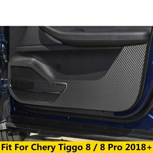 サイド ドア インナー デカール アンチ-キック 保護 フィルム カーボンファイバー ステッカー インテリア 適用: 奇瑞汽車 Tiggo 8/8 プロ 2018-2021 AL-OO-5398 AL Interior parts for cars