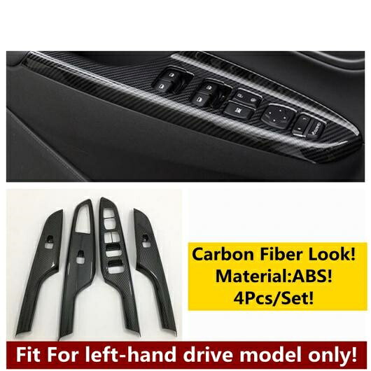カーボン調 インテリア キット 適用: ヒュンダイ/現代/HYUNDAI コナ 2018-2022 エア/ウインドウ リフト ボタン/ヘッド ランプ カバー トリム タイプB AL-OO-5536 AL Interior parts for cars